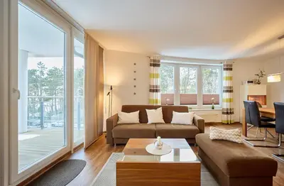 Ein Sitzbereich in der Unterkunft Residenz Hohe Lith 321