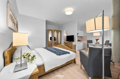 Ein Bett oder Betten in einem Zimmer der Unterkunft Ferienwohnung Languste Büsum