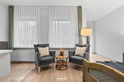Ein Sitzbereich in der Unterkunft Ferienwohnung Languste Büsum