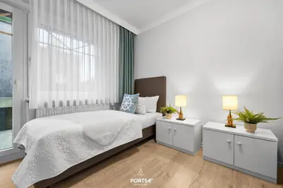 Ein Bett oder Betten in einem Zimmer der Unterkunft Ferienwohnung Hummer Büsum
