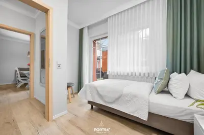 Ein Bett oder Betten in einem Zimmer der Unterkunft Ferienwohnung Hummer Büsum