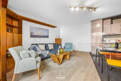 Küche/Küchenzeile in der Unterkunft Ferienwohnung Muschel Büsum
