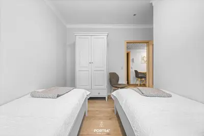 Ein Bett oder Betten in einem Zimmer der Unterkunft Ferienwohnung Sylt Büsum
