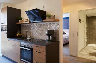 Küche/Küchenzeile in der Unterkunft Kattegat Apartment 02