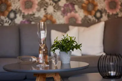 Ein Sitzbereich in der Unterkunft Kattegat Apartment 02