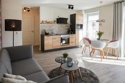 Küche/Küchenzeile in der Unterkunft Kattegat Apartment 11