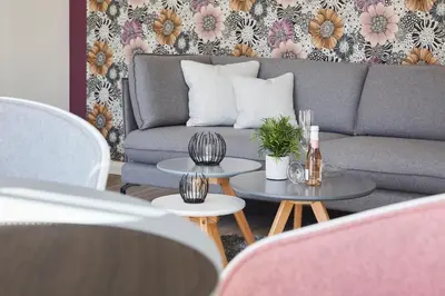 Ein Sitzbereich in der Unterkunft Kattegat Apartment 11