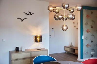 Ein Sitzbereich in der Unterkunft Kattegat Apartment 15