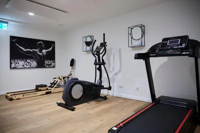 Das Fitnesscenter und/oder die Fitnesseinrichtungen in der Unterkunft Kattegat Apartment 16