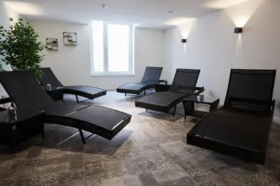Ein Sitzbereich in der Unterkunft Kattegat Apartment 19
