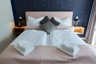 Ein Bett oder Betten in einem Zimmer der Unterkunft Kattegat Apartment 22