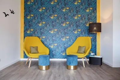 Ein Sitzbereich in der Unterkunft Kattegat Apartment 29