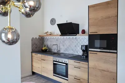 Küche/Küchenzeile in der Unterkunft Kattegat Apartment 30