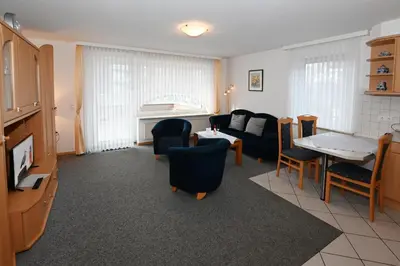 Ein Sitzbereich in der Unterkunft Bernstein Mare-Supreme Wohnung 4