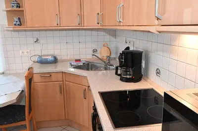 Küche/Küchenzeile in der Unterkunft Bernstein Mare-Supreme Wohnung 4