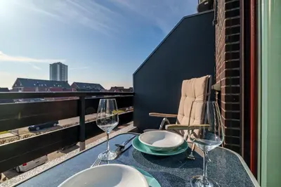 Ein Balkon oder eine Terrasse in der Unterkunft 