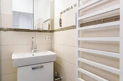 Ein Badezimmer in der Unterkunft 