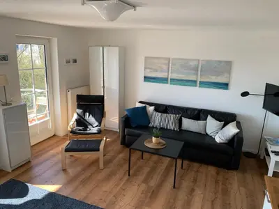 Ein Sitzbereich in der Unterkunft Apartment Nordseedüne by Interhome