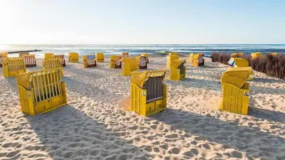 Ein Strand an oder in der Nähe des Ferienhauses