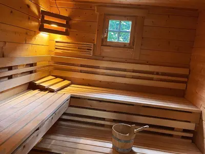 Grundriss der Unterkunft Haus am Waldrand mit Sauna, nahe Meer