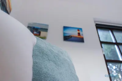 Ein Sitzbereich in der Unterkunft Ferienwohnung Uttied