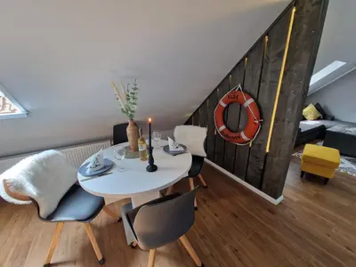 Ein Sitzbereich in der Unterkunft ToNi`s Ankerplatz