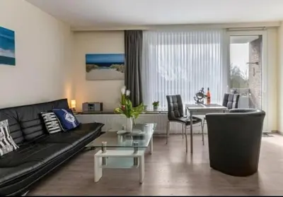 Ein Sitzbereich in der Unterkunft Ferienwohnung Nordwind Büsum