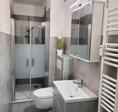 Ein Badezimmer in der Unterkunft Ferienwohnung Nordwind Büsum