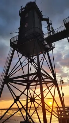Blick auf den Sonnenuntergang/Sonnenaufgang von der Ferienwohnung aus oder aus der Nähe