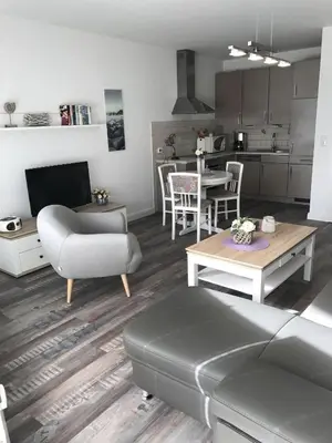 Küche/Küchenzeile in der Unterkunft Strandresidenz Rosengarten - Wohnung Nr. 108