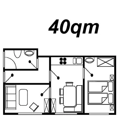 Grundriss der Unterkunft Haus Kirsten, Fewo Nr. 1
