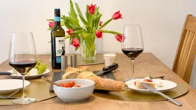 Essen in der Ferienwohnung oder in der Nähe