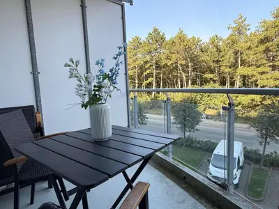 Ein Balkon oder eine Terrasse in der Unterkunft Strandhaus Nordseebrandung Fewo A2.2