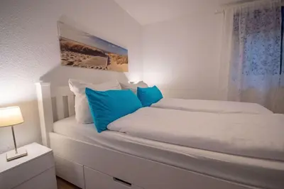 Ein Bett oder Betten in einem Zimmer der Unterkunft Haus Kirsten, Fewo Nr. 2