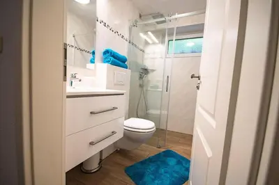Ein Badezimmer in der Unterkunft Haus Kirsten, Fewo Nr. 2