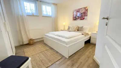 Ein Bett oder Betten in einem Zimmer der Unterkunft Strandrobbe 7