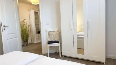 Ein Bett oder Betten in einem Zimmer der Unterkunft Strandrobbe 7