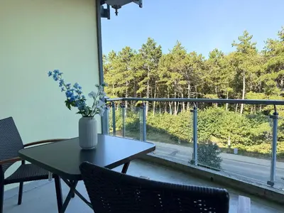Ein Balkon oder eine Terrasse in der Unterkunft Strandhaus Nordseebrandung Fewo A3.1