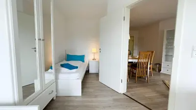 Ein Sitzbereich in der Unterkunft Strandhaus Nordseebrandung Fewo B2.3