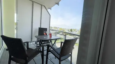 Ein Balkon oder eine Terrasse in der Unterkunft Strandhaus Nordseebrandung Fewo D1.4