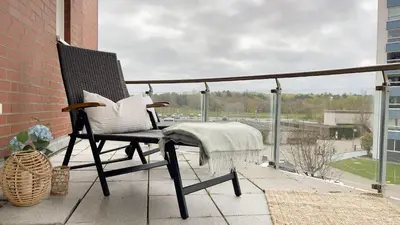 Ein Balkon oder eine Terrasse in der Unterkunft Strandhaus Nordseebrandung Fewo D1.5