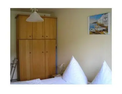 Ein Bett oder Betten in einem Zimmer der Unterkunft Ferienwohnung Elbstrom