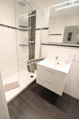 Ein Badezimmer in der Unterkunft Appartementhaus Kogge