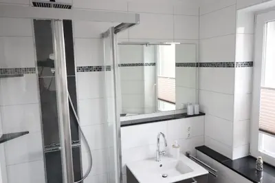 Ein Badezimmer in der Unterkunft Appartementhaus Kogge