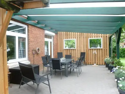 Ein Patio oder anderer Außenbereich in der Unterkunft Ferienwohnung Plett