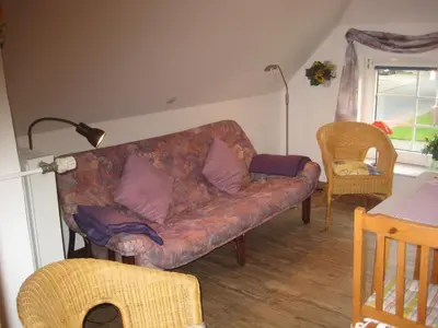 Ein Sitzbereich in der Unterkunft Haus Bärbel
