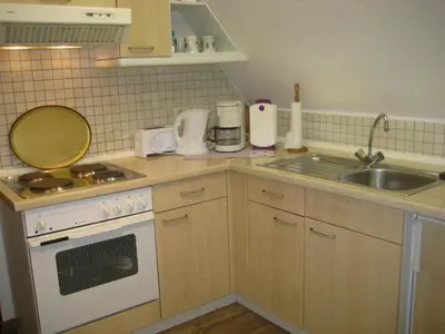 Küche/Küchenzeile in der Unterkunft Haus Bärbel
