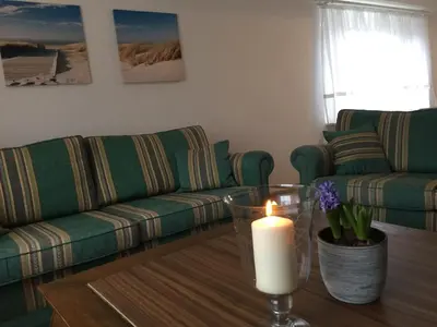 Ein Sitzbereich in der Unterkunft Haus an der Südsee