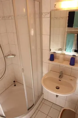 Ein Badezimmer in der Unterkunft Ferienhof Lafrenz