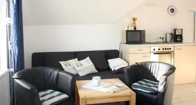 Küche/Küchenzeile in der Unterkunft Ferienwohnung Konradi Cuxhaven-Duhnen